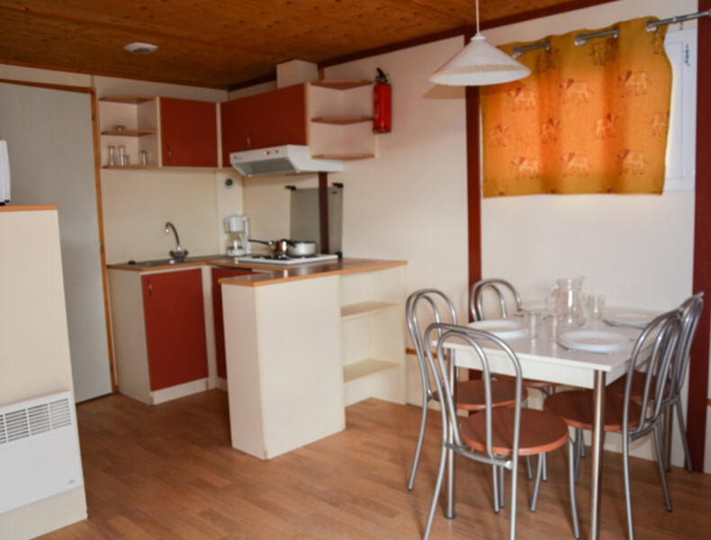 Woonkamer Chalets Méditerranée 4/6 personen